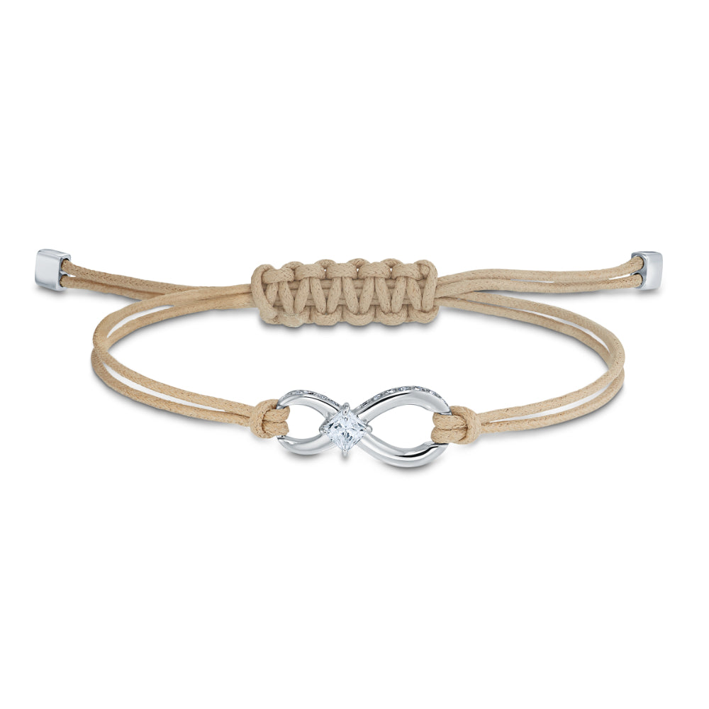 Swarovski Swarovski Infinity Bracelet Beige, Rhodium Plated – Blue
