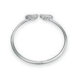 Swarovski Dancing Swan Bangle White, Rhodium Plated