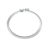 Swarovski Attract Soul Heart Bangle White, Rhodium Plated