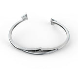 Swarovski Attract Soul Heart Bangle White, Rhodium Plated