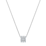 Swarovski Further Pendant Small, White, Rhodium Plated