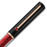 Swarovski Crystalline Gloss Ballpoint Pen Black And Red, Rose-Gold Tone Plated