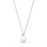 Swarovski Treasure Pearl Set White, Rhodium Plated