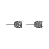 Swarovski Men'S Sleek Stud Pierced Earrings Gray, Ruthenium Plated