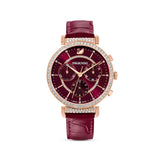 Swarovski Passage Chrono Watch Leather Strap,  Pvd