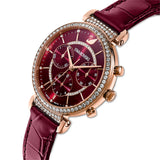 Swarovski Passage Chrono Watch Leather Strap,  Pvd