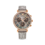 Swarovski Passage Chrono Watch Leather Strap,  Pvd