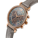 Swarovski Passage Chrono Watch Leather Strap,  Pvd