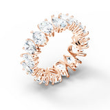 Swarovski Vittore Pear Ring White, Rose-Gold Tone Plated