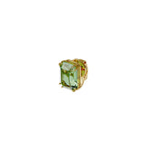 Swarovski Millenia Clip Earring Single, Green, Gold-Tone Plated