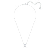Swarovski Millenia Necklace Square Swarovski Zirconia, White, Rhodium Plated