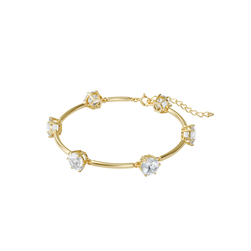 Swarovski Constella Bracelet White, Gold-Tone Plated – Blue Salon