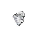 Swarovski Mesmera Clip Earring, Single, Delta, White, Rhodium Plated