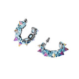Swarovski Chroma Hoop Earrings, Blue, Rhodium Plated
