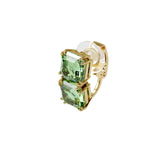 Swarovski Millenia Ear Cuff Single, Green, Gold-Tone Plated