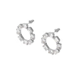Swarovski Millenia Earrings Circle, White, Rhodium Plated