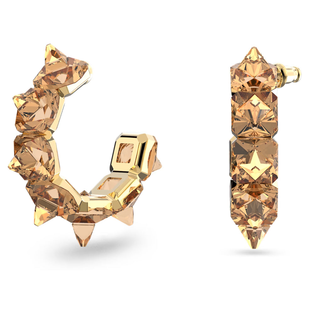 Swarovski Chroma Hoop EarringsPyramid cut crystals Yellow Gold-tone plated | Earrings | Fashion Jewellery | New Prices | Women Earrings | Womens Swarovski Chroma Hoop EarringsPyramid cut crystals Yellow Gold-tone plated | Earrings | Fashion Jewellery | New Prices | Women Earrings | Womens