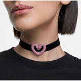 Swarovski Una Choker Heart Pink Rhodium plated