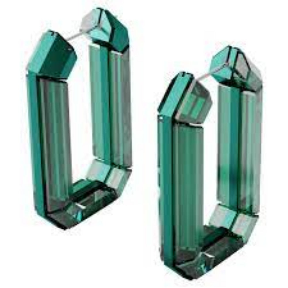 Swarovski Lucent Hoop Earrings Green Rhodium plated | Earrings | Fashion Jewellery | New Prices | Women Earrings | Womens Swarovski Lucent Hoop Earrings Green Rhodium plated | Earrings | Fashion Jewellery | New Prices | Women Earrings | Womens