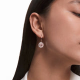 Swarovski Sunshine Hoop Earrings Pink Rose gold-tone plated