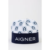 Aigner Kids New Born Bright White & Navy Set Babygrow & Hat