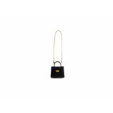 Kyra Luna Ostrich Bag Black Gold
