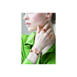 Les Nereides 6 Stones La Diamantine Multicoloured Small Clip-On Hoops Earrings