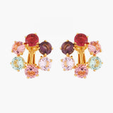 Les Nereides 6 Stones La Diamantine Multicoloured Small Clip-On Hoops Earrings