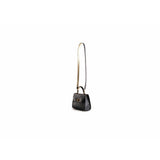 Kyra Luna Ostrich Bag Black Gold