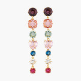 Les Nereides 7 Stones La Diamantine Multicoloured Stud Earrings