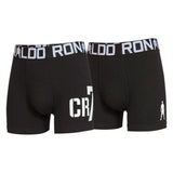 CR7 Boy's Regular fit Plain Boxers  2pack  Black/White Size 13-15