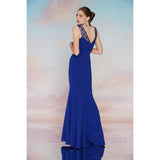 Theia Women's Alva Beaded Crepe Gown