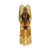 Alberta Ferretti Ladies Butterfly Print Long Sleeved Dress