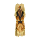 Alberta Ferretti Ladies Butterfly Print Long Sleeved Dress