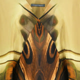 Alberta Ferretti Ladies Butterfly Print Long Sleeved Dress