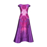 Alberta Ferretti Butterfly-Print A-line Gown