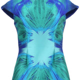 Alberta Ferretti Butterfly-Print A-line Gown