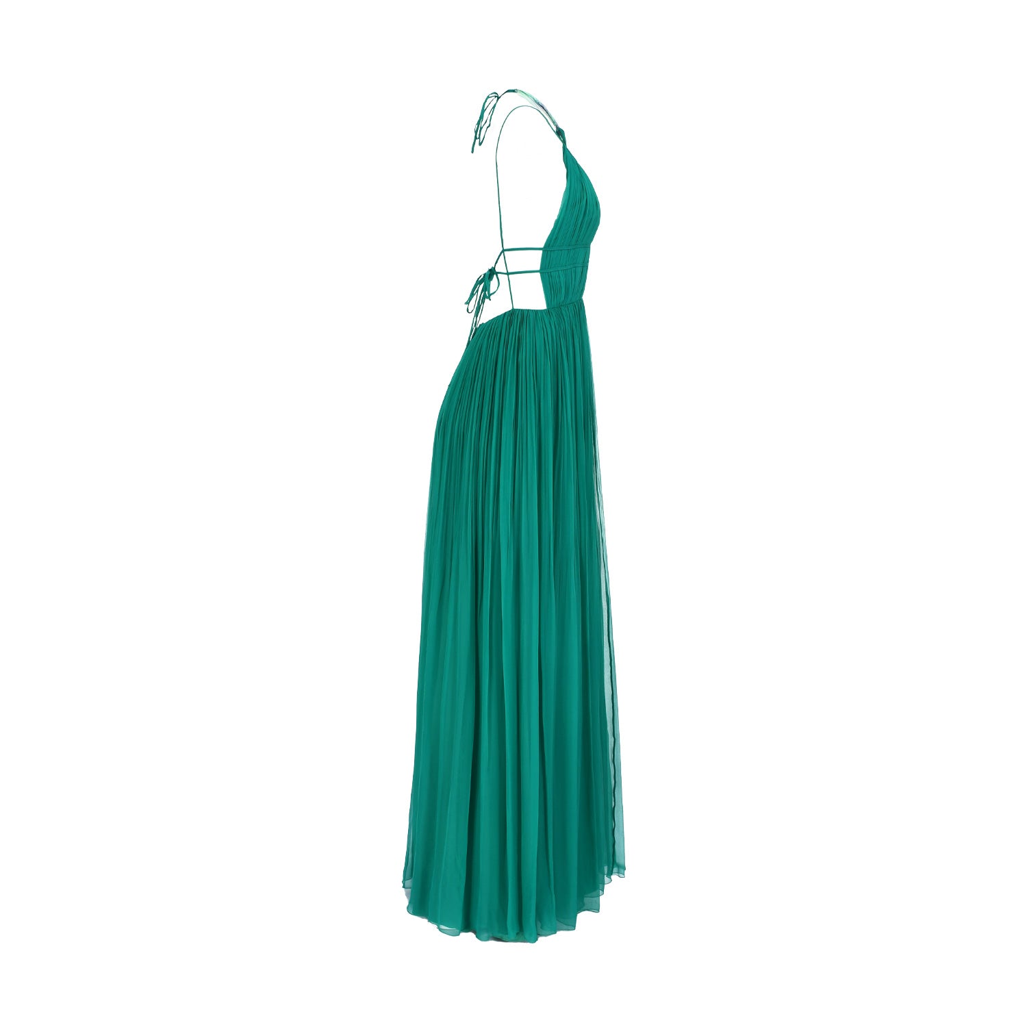 Alberta Ferretti Pleated Sleeveless Dress