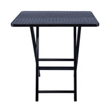 Artisan Square Shape Picnic Table Matt Black Croco Leather