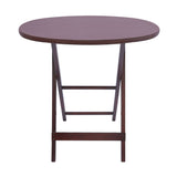 Artisan Oval Shape Picnic Table Plain Brown, Size 63.5x45.5x62.5 cm