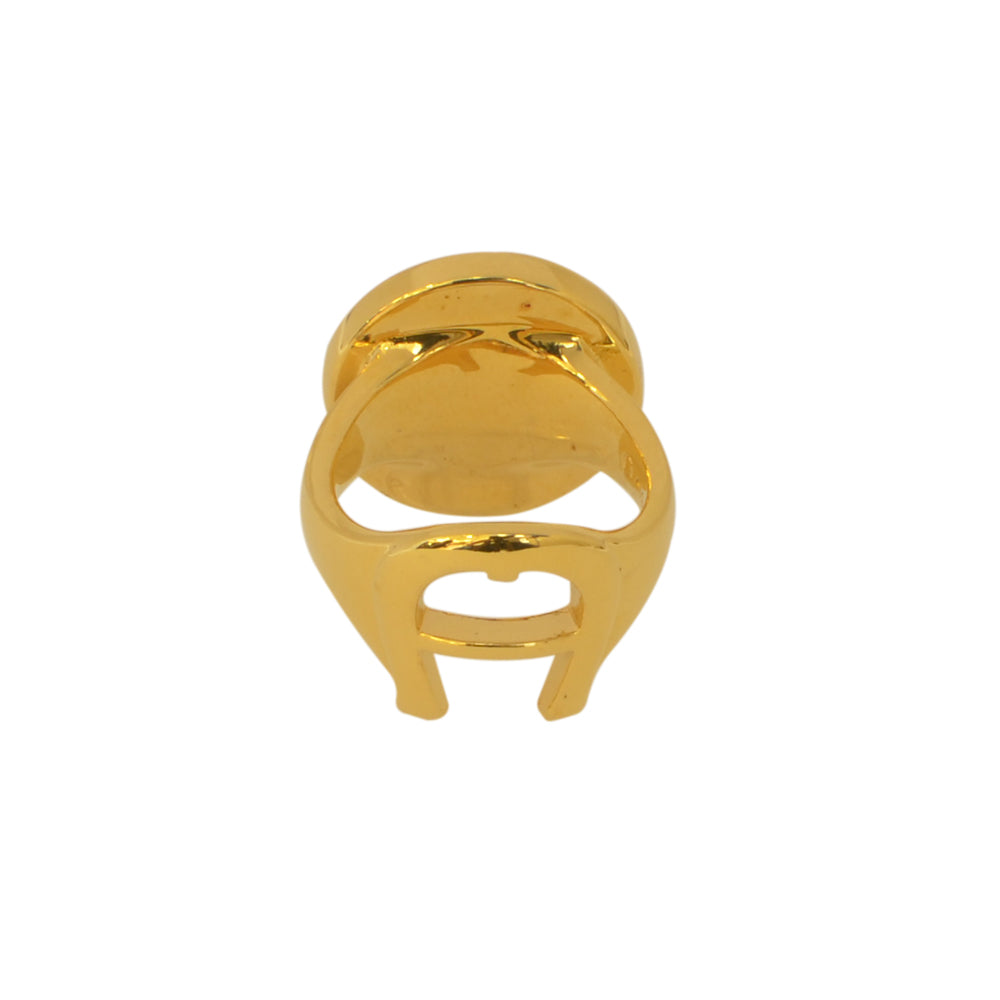 Aigner Gold Plated Horse Shoe Design Ring