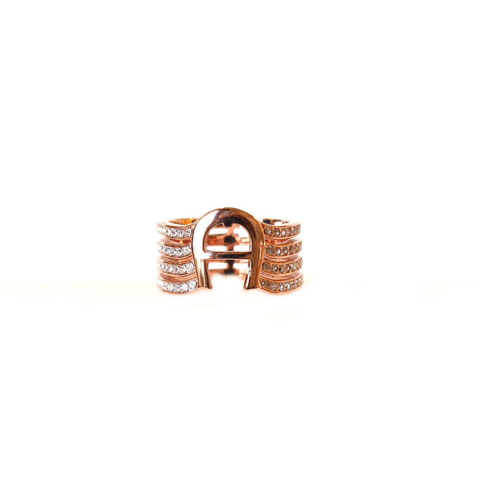 Aigner Rose Gold Plated Ring Size 7.75