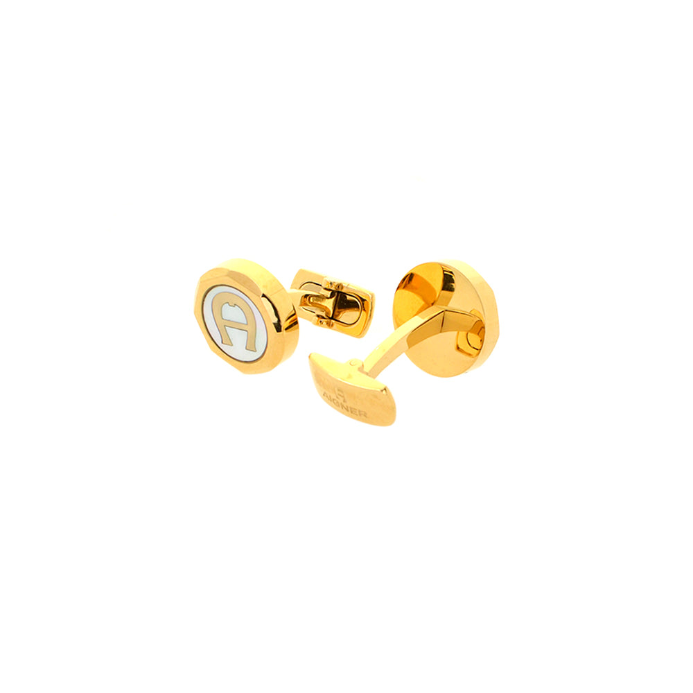 Aigner A Logo Gold Plated Cufflink