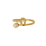 Aigner Ring Gold Plated Size 7.75
