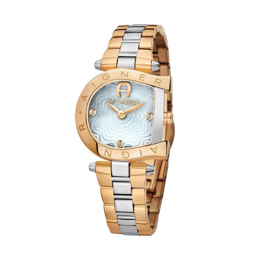 Aigner Arco Silver-Rose Gold Ladies' Watch