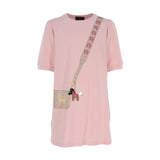 Aigner Kids Logo Print Pink Dress
