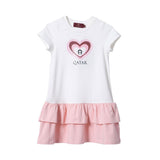 Aigner Kids Girl's White & Pink Dress