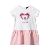 Aigner Kids Baby Girl's White & Pink Dress