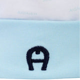 Aigner Kids New Born Blue Sleepsuit, Bib and Hat Set