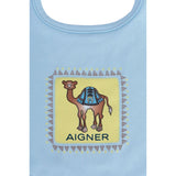 Aigner Kids New Born Blue Sleepsuit, Bib and Hat Set